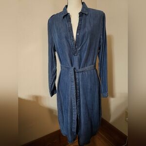 Coldwater Creek Blue Denim Midi Dress